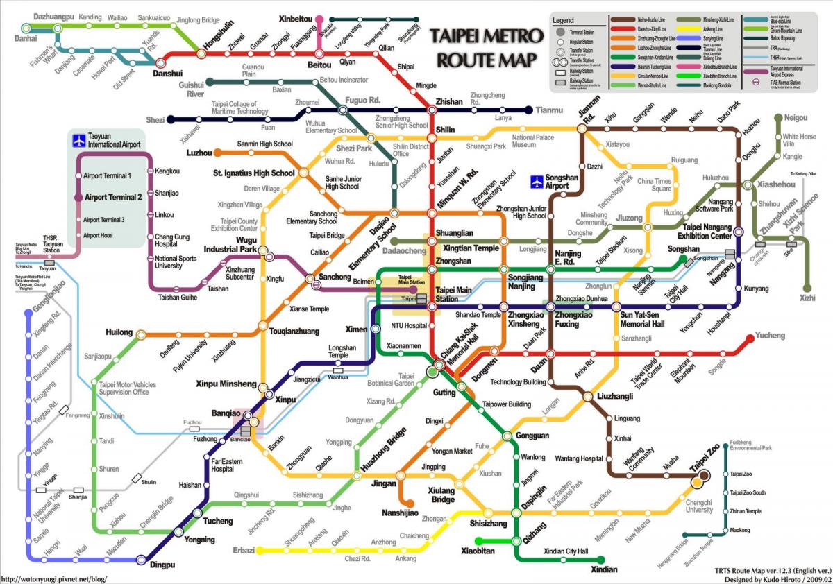 metroa Taipei mapa