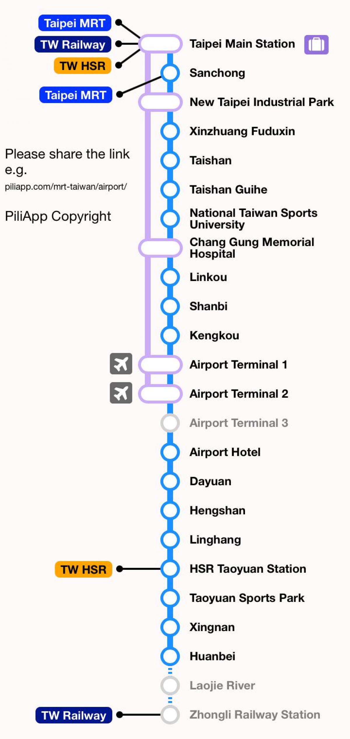 Taipei mar mapa taoyuan aireportua