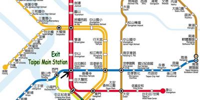 Taipei tren geltoki nagusia mapa
