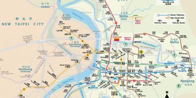 Taipei tren geltoki nagusia mapa