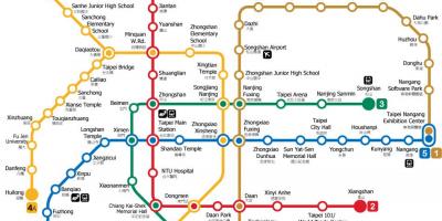 Taipei tren geltokia mapa